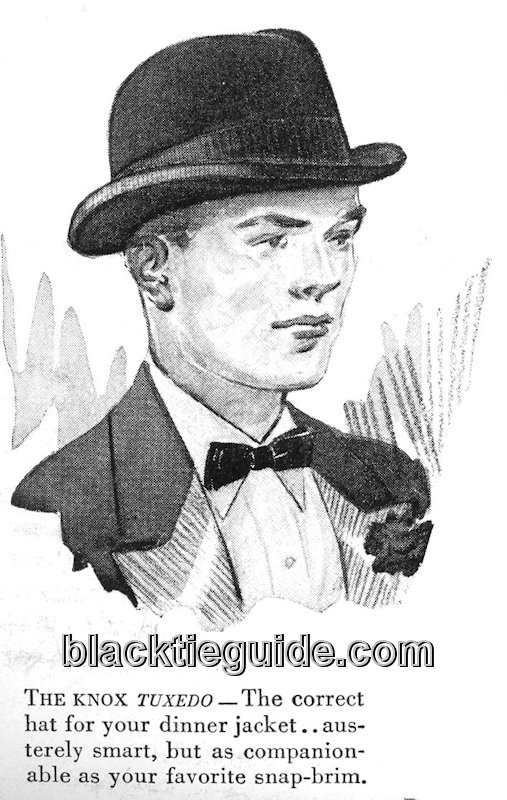 The term tuxedo hat can be found as far back as the 1900s but has no 